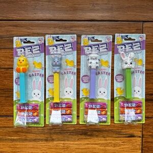 New PEZ Candy dispensers Happy Easter Collectible Lot Of 4 Full Set Bunnies…